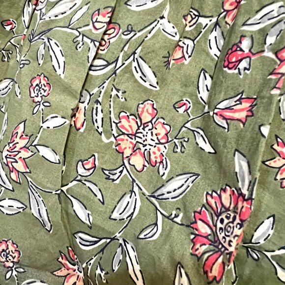 Sezane Rue Saint-Fiacre Julia Mini Skirt Floral Ruffle Pleated Flared A-Line - Picture 9 of 12